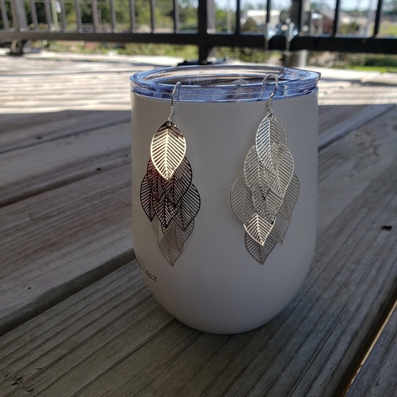 ❤💎Sterling silver leaves tassel earrings - Picture 5 of 5